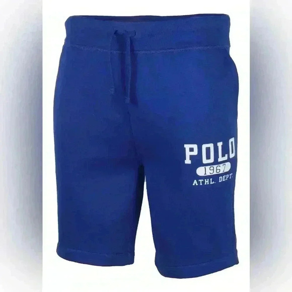 NEW Polo Ralph Lauren Men's 8.5 inch Inseam Fleece Shorts RoyalBlue - Picture 1 of 7